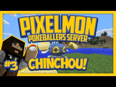 Pixelmon Server (Minecraft Pokemon Mod) Pokeballers Lets Play Season 2 Ep.3 Chinchou!
