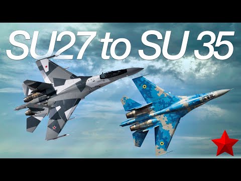 From the SU-27 to the SU- 35 | Sukhoi fighter jets evolution | Upscaled documentary