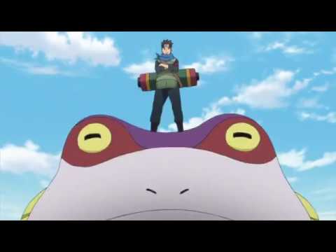 Sarutobi Konohamaru Uses Summoning Jutsu to Summon Gamagoro