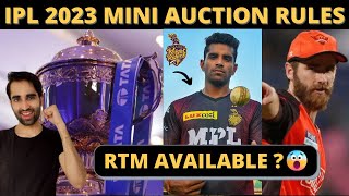 IPL 2023 Mini Auction New Rules | RTM Card to be Back ? IPL 2023 MINI AUCTION PLAYERS LIST