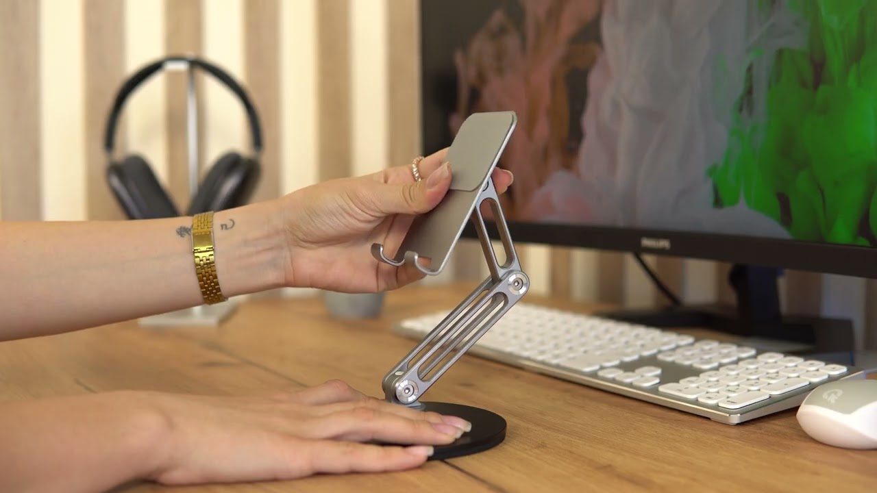 Підставка для смартфона/планшета OfficePro MS580G (Grey) video preview