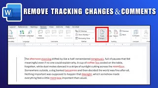 How to Remove Tracking Changes Comments in Word Document 2026 | Review Functions in Microsoft Word