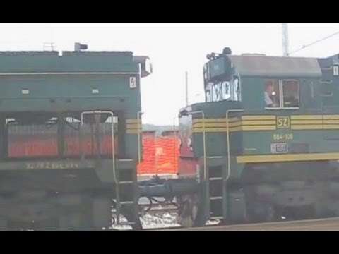 Slovenia: SZ Railways General Motors (GM) Class 664 passenger services at Mackovci & Hodos,Prekmurje