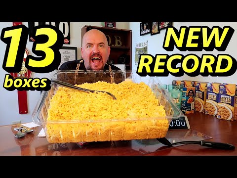 13 BOXES OF MAC AND CHEESE | MOST EVER EATEN | NEW RECORD | 16.5 lbs 7.5 KG | IMPOSSIBLE NO MORE