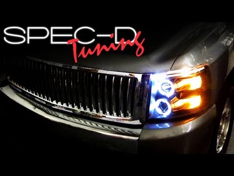 SPECDTUNING INSTALLATION VIDEO:2007 AND UP SILVERADO PROJECTOR HEADLIGHTS