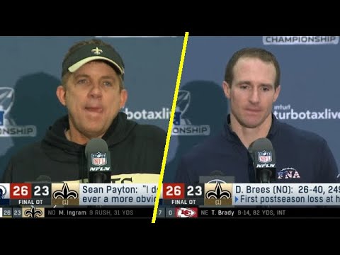 Saints Coach Sean Payton HOLDS BACK TEARS after blown call in Saints loss!! Postgame