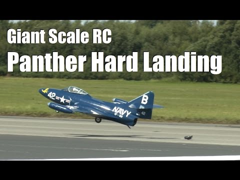 GIANT SCALE RC PANTHER (HARD LANDING): ELVINGTON LMA MODEL SHOW 2014
