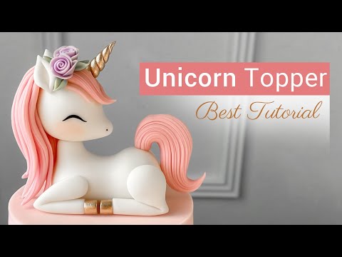 How to make fondant Unicorn cake topper - Easy and professional