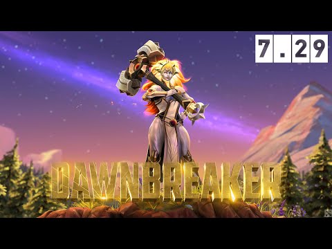 Dawnbreaker - New Dota 2 hero in action | First game in patch 7.29
