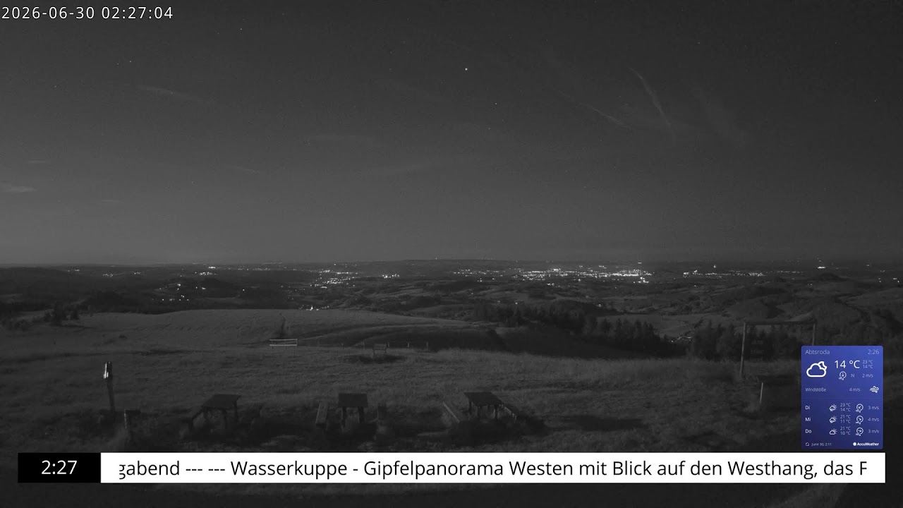 Live webcam view of Panorama oeste de la Wasserkuppe