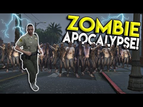 ZOMBIE APOCALYPSE ESCAPE! - GTA 5 Mod Gameplay - Zombie Mod Multiplayer Roleplay