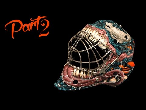 Como fazer aerografia em uma máscara de goleiro; Venom Design Pt.2