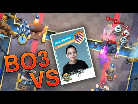 Best of 3 vs Music Master in Clash Royale!