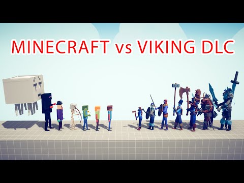 MINECRAFT Team vs VIKING DLC Team - Totally Accurate Battle Simulator TABS