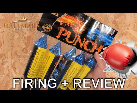 "Punch" Rockets // Hallmark Fireworks // LANDED FOOTAGE + REVIEW
