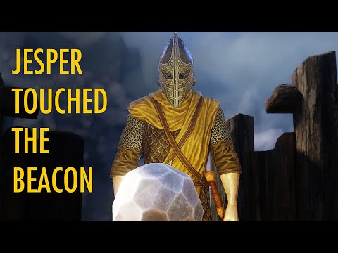 Jesper Touches Meridia's Beacon - Skyrim Guard Tales