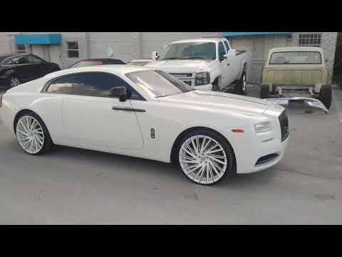 DUBSandTIRES.com 24 Inch Lexani Wraith White Rims Rolls Royce Wraith 877-544-8473