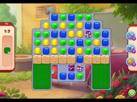 HomeScapes Level 46 no boosters (18 moves)