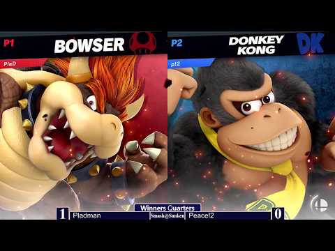Smash@Sunken #69 - Pladman (Bowser) vs Peace!2 (Donkey Kong) - Ultimate Singles WQ