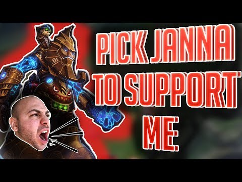 PICK JANNA TO SUPPORT ME!! WATCH ARDENT CENSER NUNU CARRYING TOXIC ADC! - League of Legends