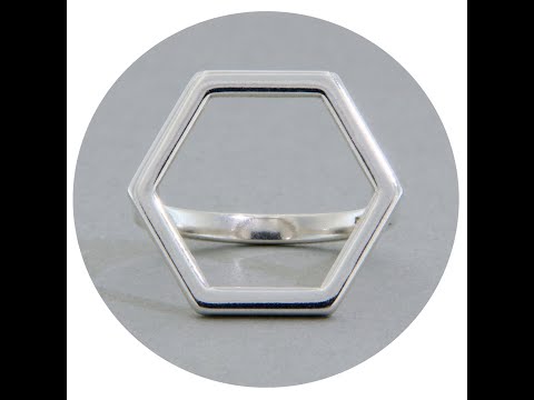 Inel Argint 925 Barbatesc Hexagon - Echilibru si Forta