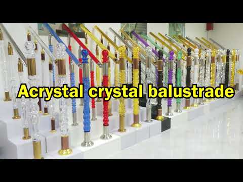Clear Acrylic Pillar Post Balustrade Stair Railing Design | Showroom