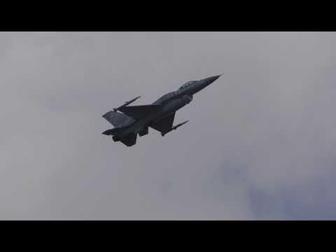 RIAT 2018  Polish Lockheed Martin  F 16C display RIAT 2018 Air Show 4k 14 july 2018 1139p