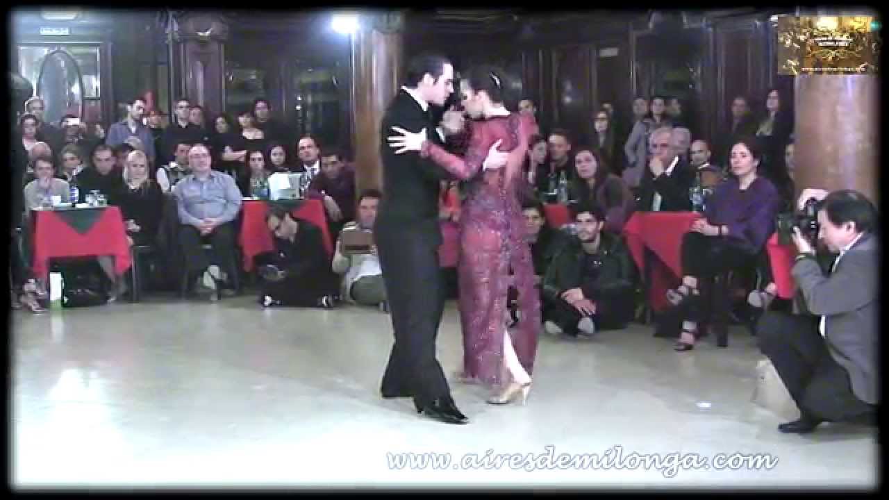 La primera exhibición de tango de los campeones mundiales Manuela Rossi, Juan Malizia Gatti