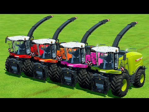 MAKE SILAGE WITH COLORED FENDT FORAGE HARVESTERS - Farming Simulator 22