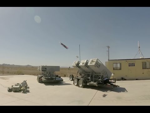 Watch the Navy's LOCUST launcher fire a swarm of drones