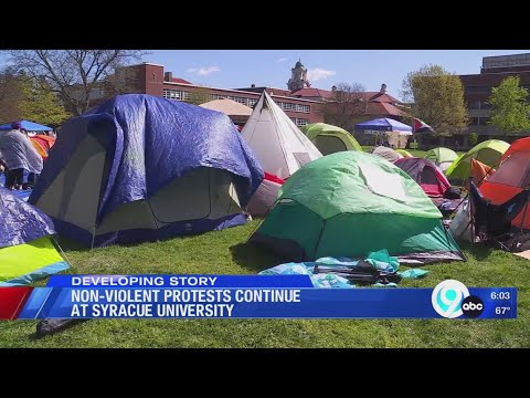 Non-violent protests continue at Syracuse University