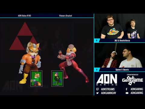 AON Melee #180 Winners Quarterfinals JKJ & Overtriforce vs Spoon & Quartz