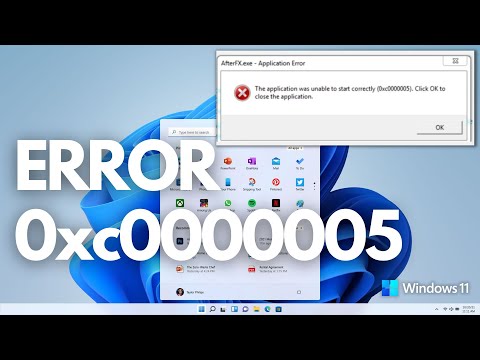 ERROR "The application could not be started correctly" 0xc0000005 | 0xc00000e5 | ✅✅✅