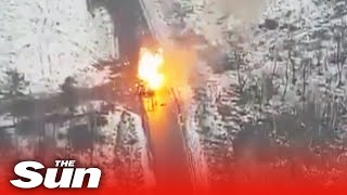 Ukrainian armed forces destroy Russian equipment