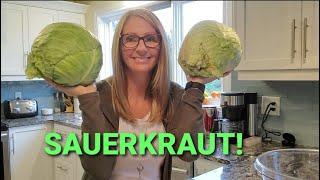 How to make homemade CANNED Sauerkraut - (water bath style)