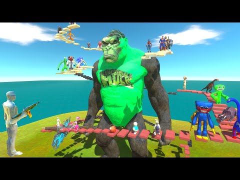FPS AVATAR vs HULK KING KONG SAVE GIRL AROUND MISSION - Animal Revolt Battle Simulator