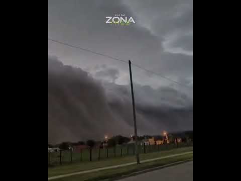 🌦️📷Reportan nubes de tormenta sobre General Villegas