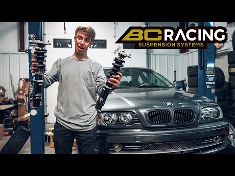 Best BMW E46 Coilovers BC Racing How To INSTALL! Ep3