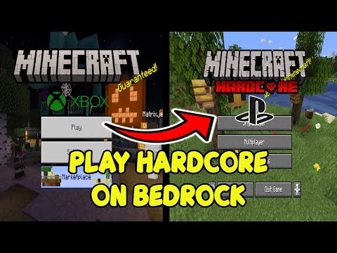 How To Play Hardcore On Bedrock [MODS] Minecraft BEDROCK PS4 PC Xbox And MCPE!