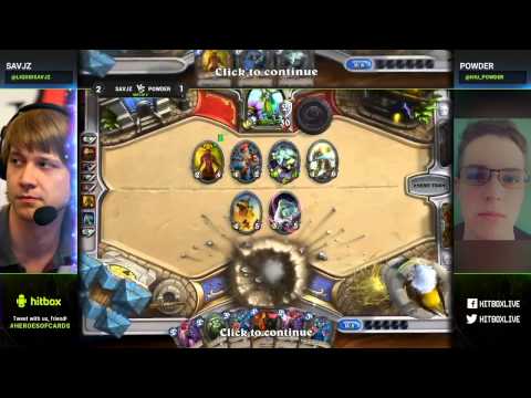 Savjz vs Powder - Heroes of Cards 3 - Hearthstone