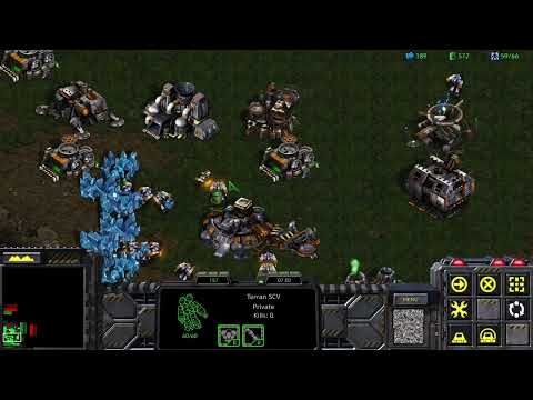 1 Terran vs 7 Zergs Only Marines Allowed (Starcraft Remastered)