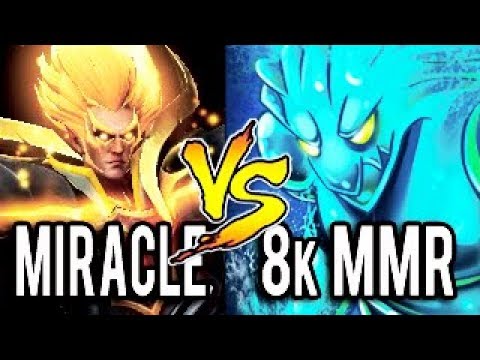 Miracle- New Immortal Invoker Vs 8k MMR Morphling WTF Dota 2
