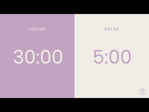 30/5 Pomodoro Timer | 3 x 30 min | Focus | Study | Reflection | Productivity