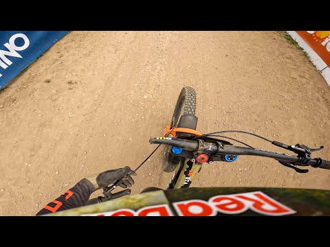 GoPro: Jackson Goldstone crashing in the last corner | UCI DHI World Cup Final in Val Di Sole