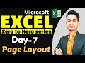 Day 7 Microsoft Excel Full Course Series Page Layout Menu Tab In Excel Hindi