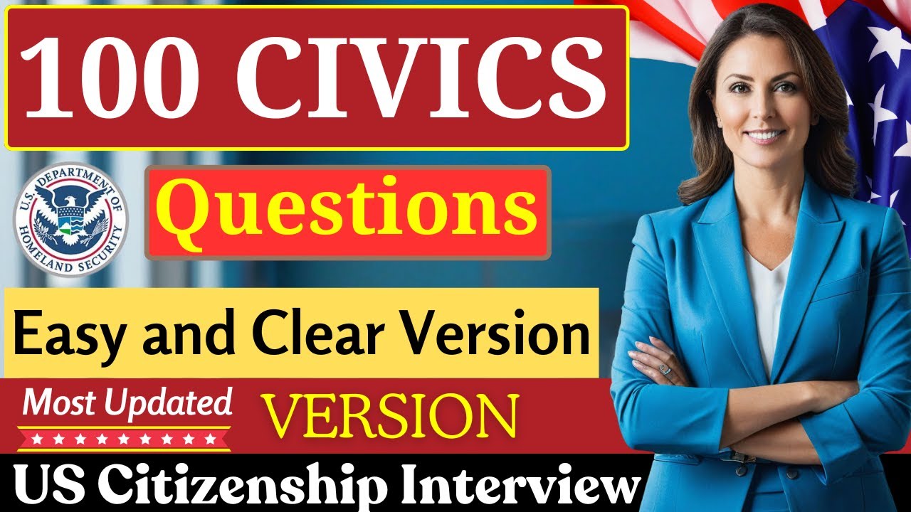 Practice 100 Civics Questions 2024,US Citizenship, Interview, Citizenship Test, Ciudadania Americana
