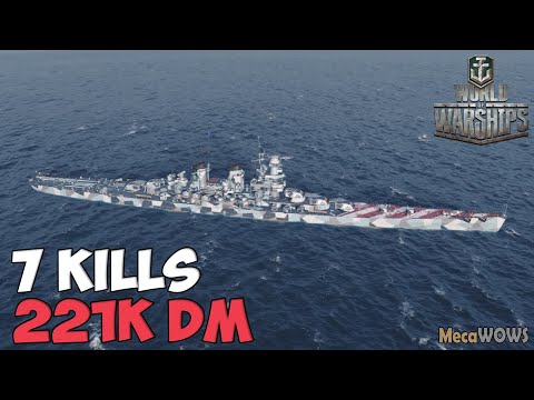 World of WarShips | Venezia | 7 KILLS | 221K Damage - Replay Gameplay 4K 60 fps