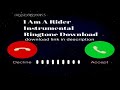 Instrumental Ringtone || I Am A Rider || Satisfya || I Am A Rider Ringtone +(Download)