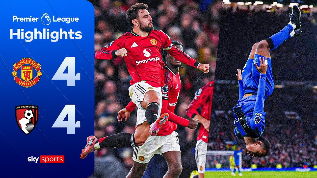 EIGHT-goal thriller at Old Trafford 🤯 | Man Utd 4-4 Bournemouth | Premier League Highlights
