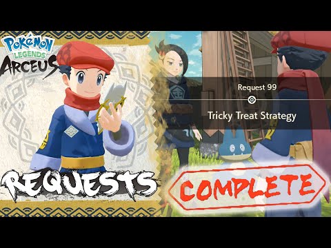 Pokemon Legends Arceus Request 99 Walkthrough "Tricky Treat Strategy" How To Unlock & Guide